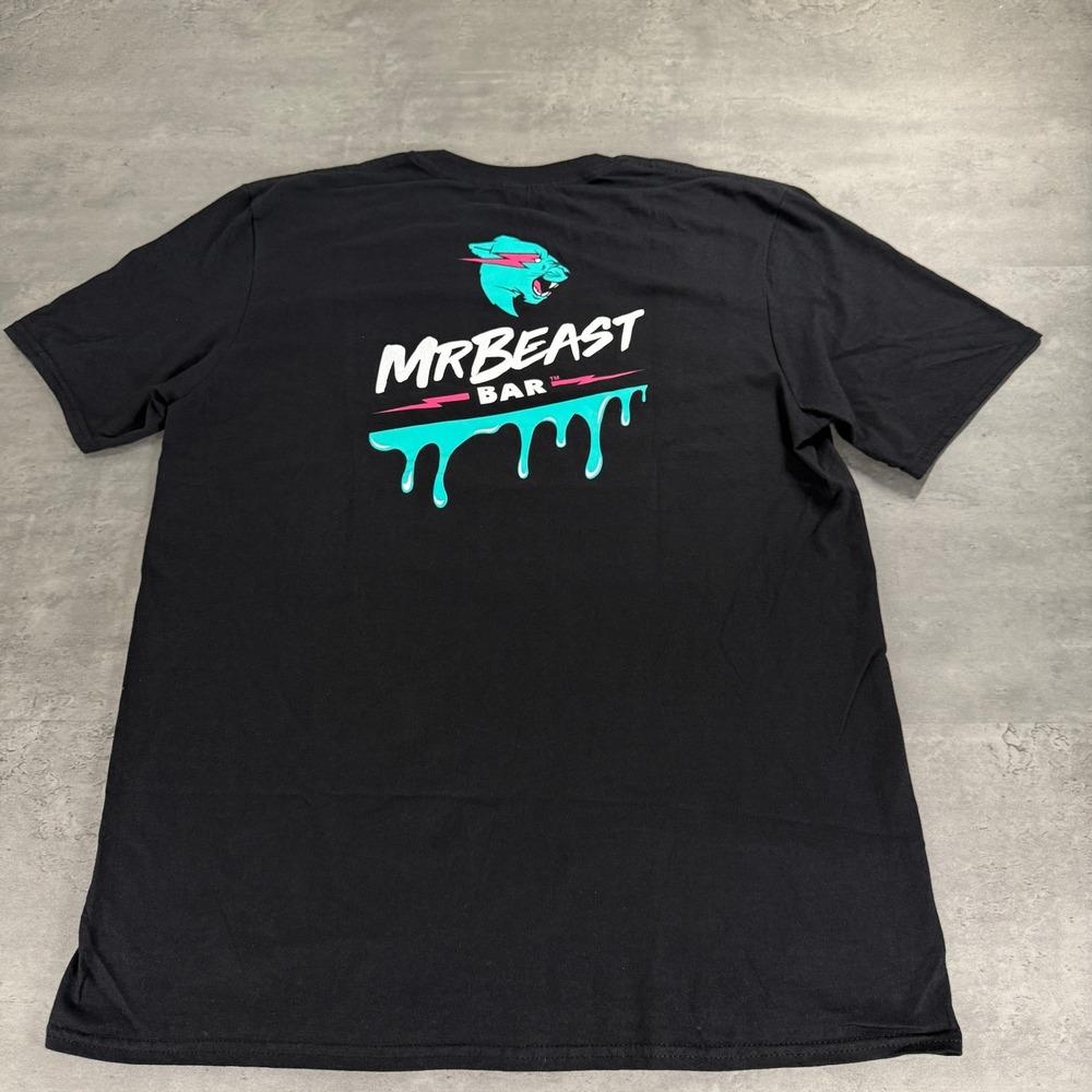 MrBeast Feastables T Shirt Mens Large Black Feast Like A Beast Graphic Youtube